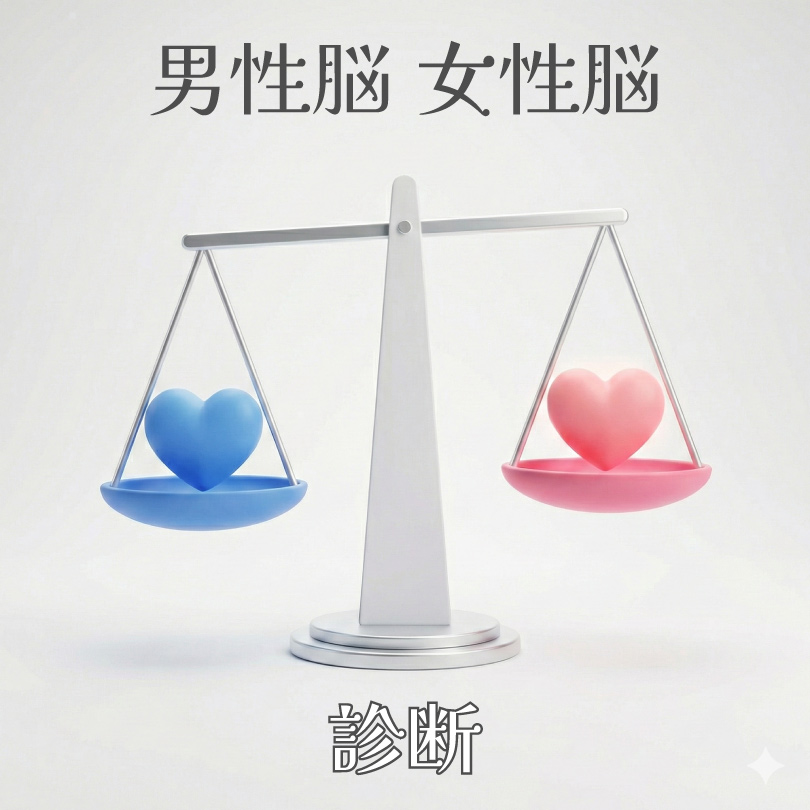 【男性脳女性脳診断】比率をAIが測定！思考のクセで判明！