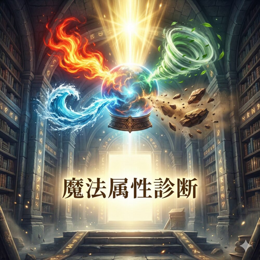 【魔法属性診断】あなたの魔力を特定！結果からAI小説が作れる専用プロンプトを配布