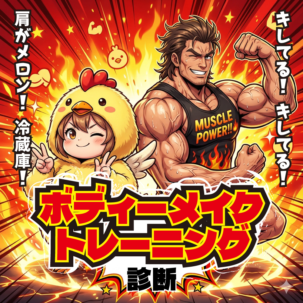 ボディーメイクトレーニング診断！あなたに最適な筋トレ法とは？熱血トレーナーAIプロンプト付き
